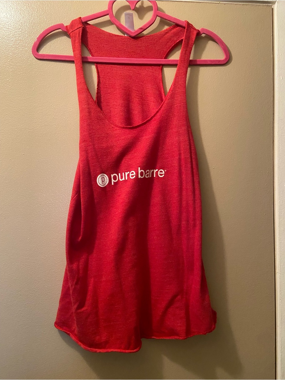 Alternative Earth Pure Barre Red Racerback Tank with Logo! Medium! EUC!